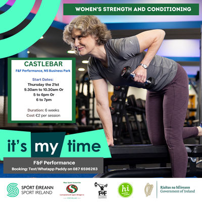 Women's Strength and Conditioning Classes- Castlebar 21st Sept 
