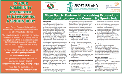 Is your community interested in developing a Sports Hub?