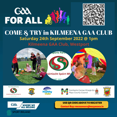 GAA for All Come & Try - 24th Sept 2022
