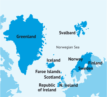 Map of the partner areas