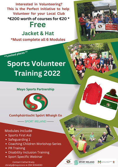 Launch of Mayo Sports Volunteer Training 2022
