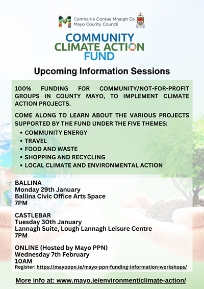 Upcoming Community Climate Action Fund Information Sessions