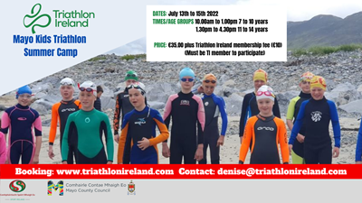 Triathlon Ireland’s Mayo Summer Camp is back for 2022