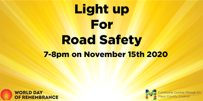 'Light Up for Road Safety' - World Remembrance Day This Sunday 7-8PM 