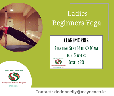 Ladies Beginners Yoga Claremorris -14th Sept